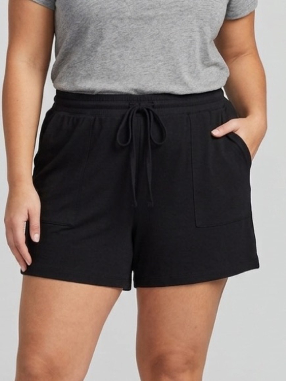 NWT STYLE & CO Black Stretch LINEN Shorts Plus size 3X